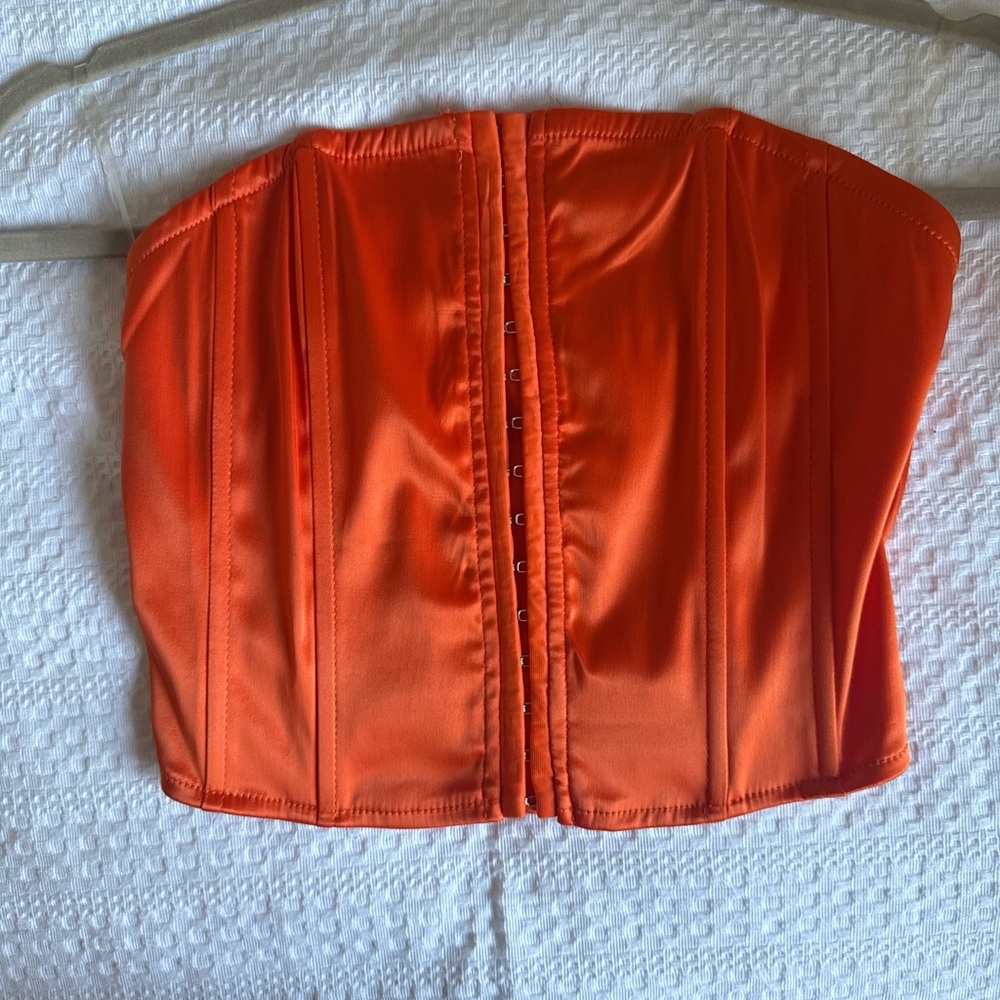 Orange corset top